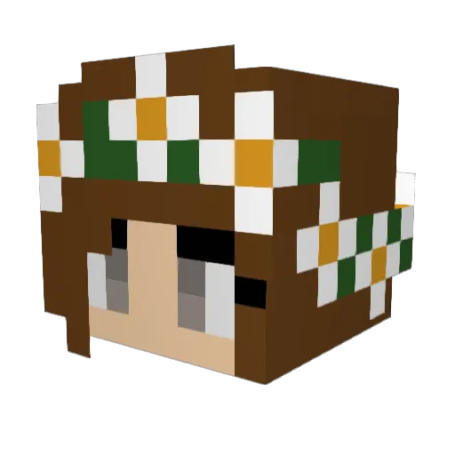 Joan_na Minecraft avatar head, 3D render