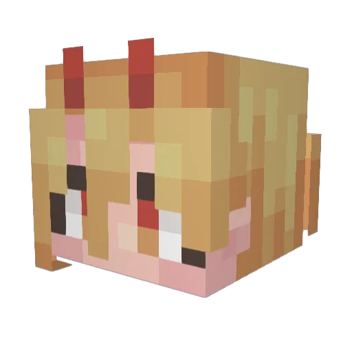 Joanfespid Minecraft avatar head, 3D render