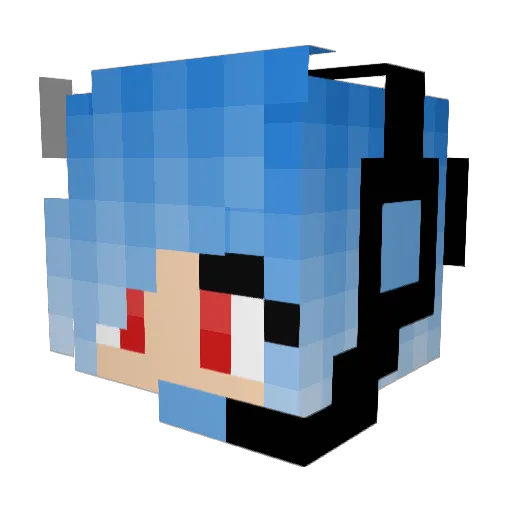 Joanna85 Minecraft avatar head, 3D render