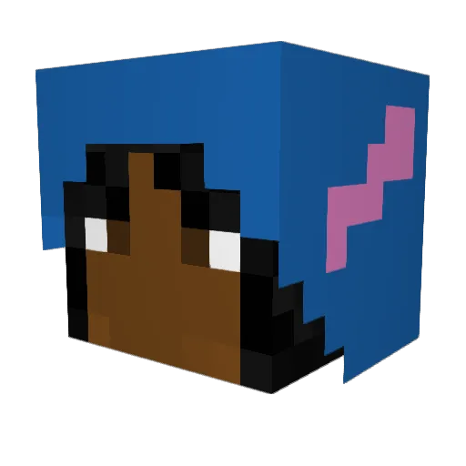 Joannag11 Minecraft avatar head, 3D render