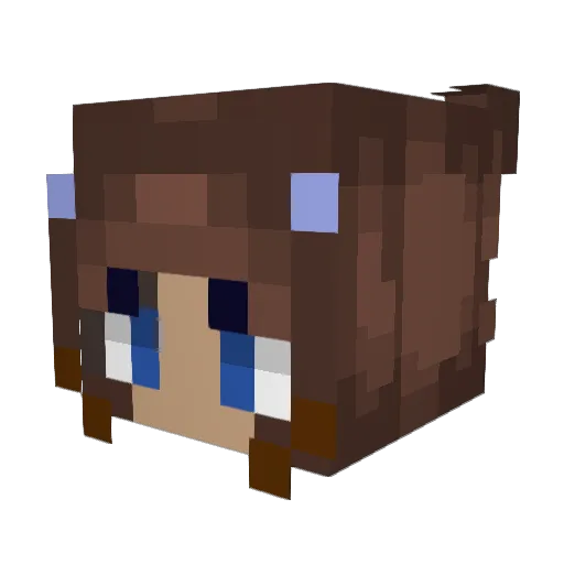 Joannii Minecraft avatar head, 3D render