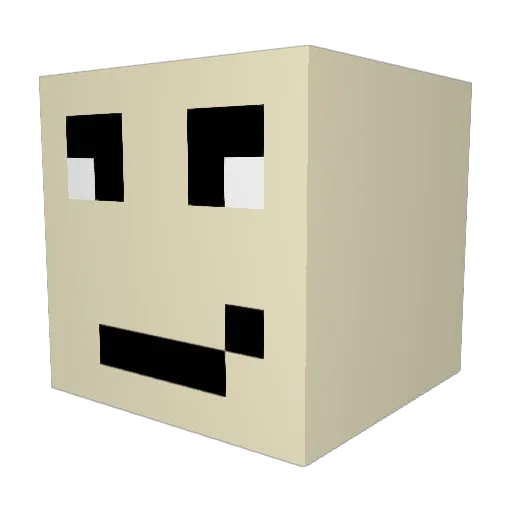 JoaoBezzan Minecraft avatar head, 3D render