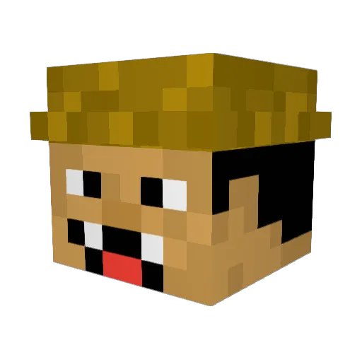 JoaoBolas Minecraft avatar head, 3D render