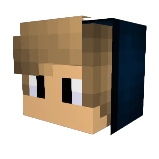 Joaoabdu Minecraft avatar head, 3D render