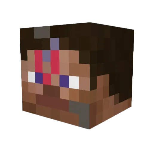 JoaquinTall Minecraft avatar head, 3D render