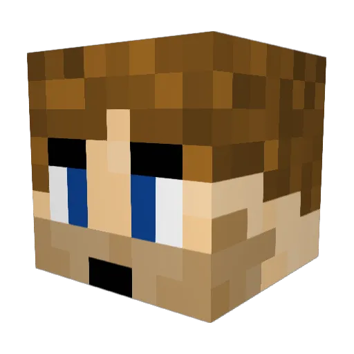 Joarkoz Minecraft avatar head, 3D render