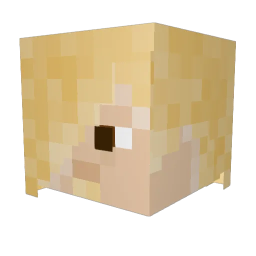 Joats Minecraft avatar head, 3D render