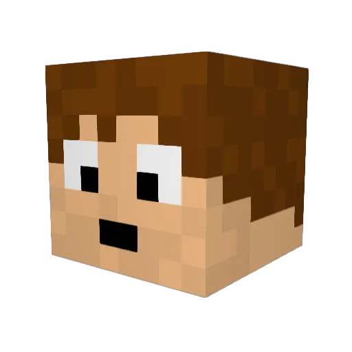 Jobbity Minecraft avatar head, 3D render