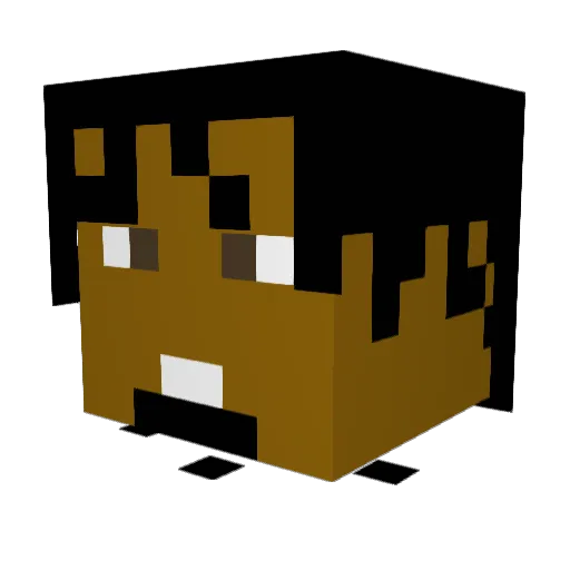 Jobecity Minecraft avatar head, 3D render