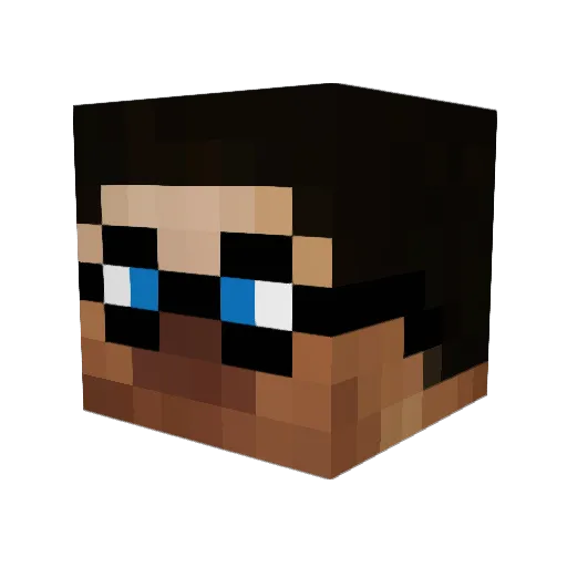 Jobelock Minecraft avatar head, 3D render