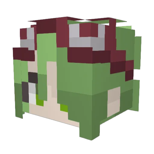 Jobi25 Minecraft avatar head, 3D render