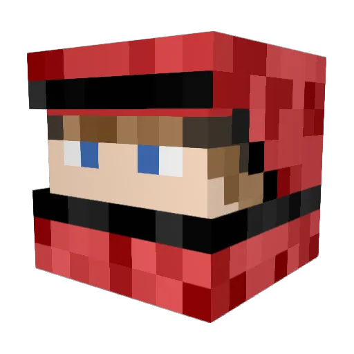 Jobima Minecraft avatar head, 3D render