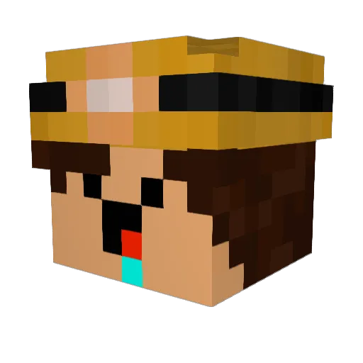 Joblok Minecraft avatar head, 3D render