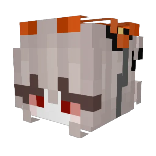 JobloseLama Minecraft avatar head, 3D render