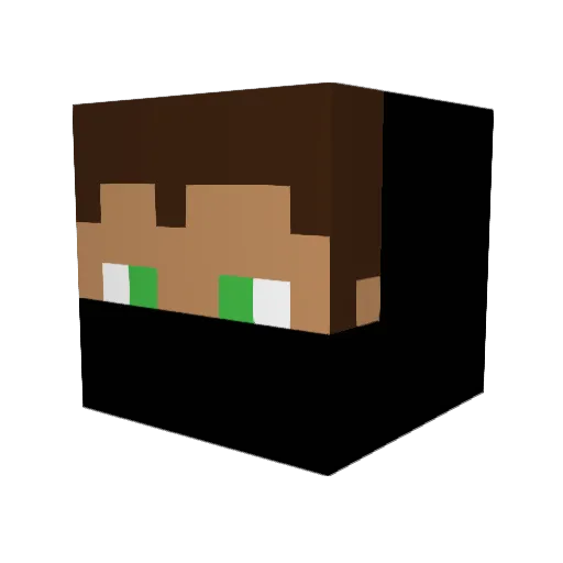 Jobosch Minecraft avatar head, 3D render