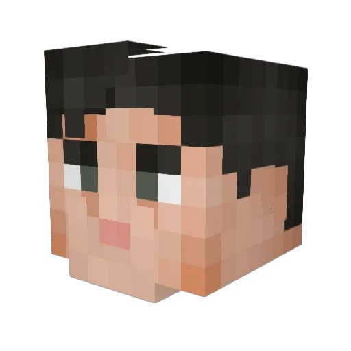 Joby_Joestar Minecraft avatar head, 3D render