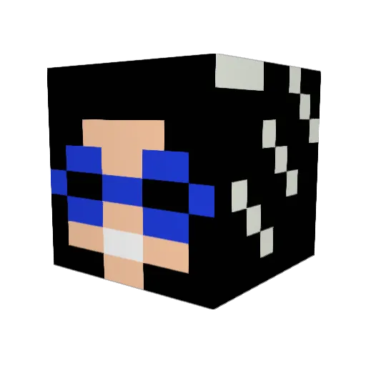 Joca38 Minecraft avatar head, 3D render