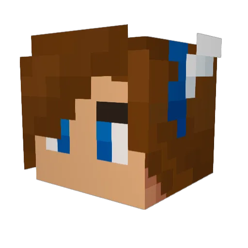 Jocalu19 Minecraft avatar head, 3D render