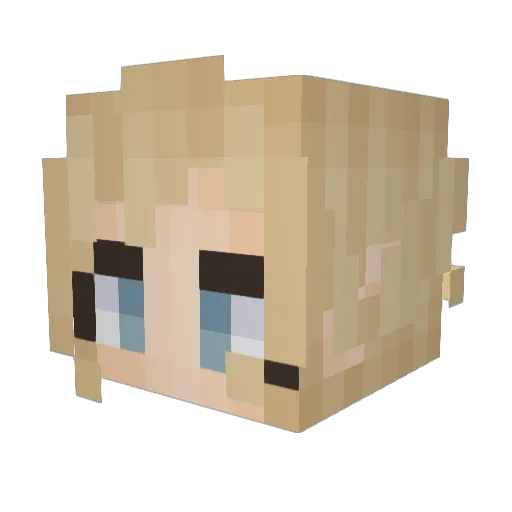JocelynBeacon Minecraft avatar head, 3D render