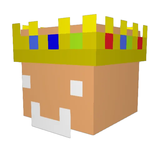 Jochidoki Minecraft avatar head, 3D render