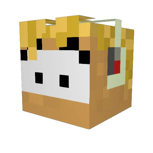 Jochsus Minecraft avatar head, 3D render