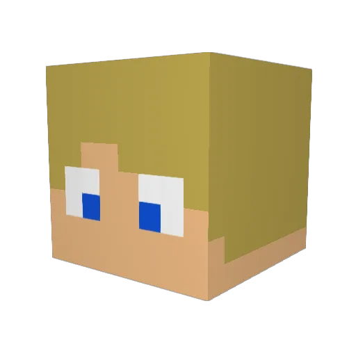 Jochybar Minecraft avatar head, 3D render