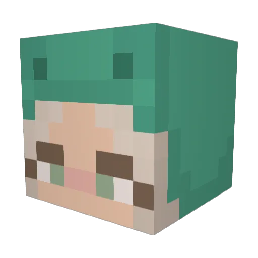 JociRose Minecraft avatar head, 3D render