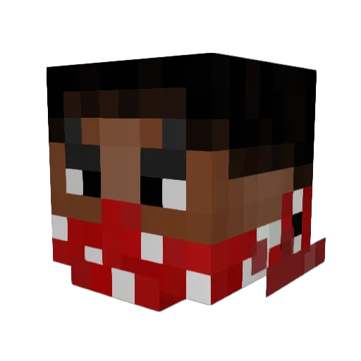Jocker44 Minecraft avatar head, 3D render