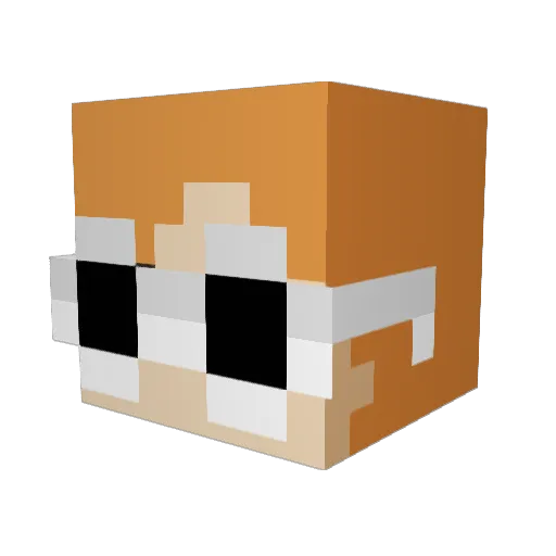 JockerInMask Minecraft avatar head, 3D render