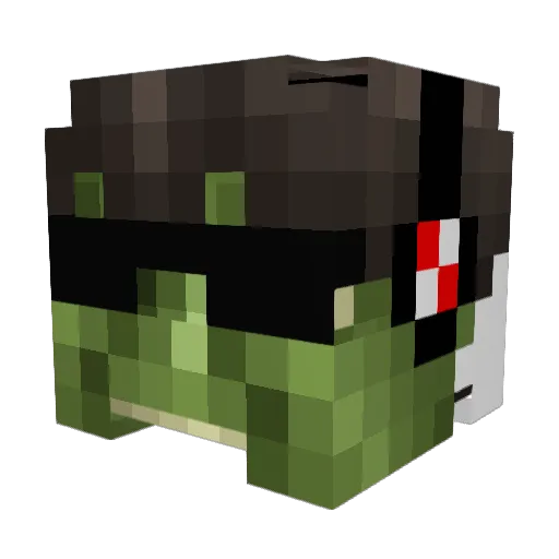 Jocki Minecraft avatar head, 3D render