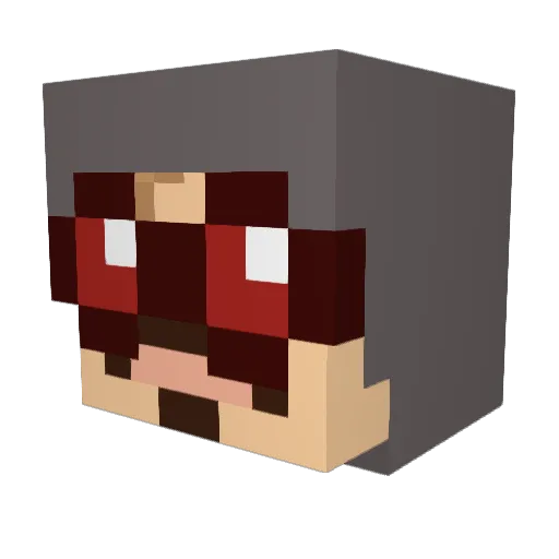 Jockoven_ Minecraft avatar head, 3D render