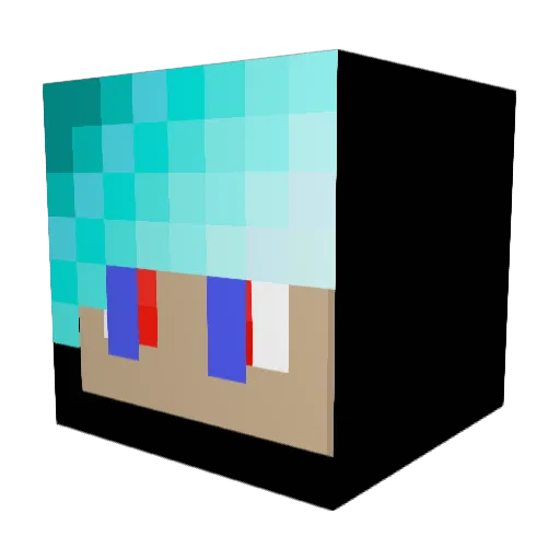 JocksoGaming Minecraft avatar head, 3D render