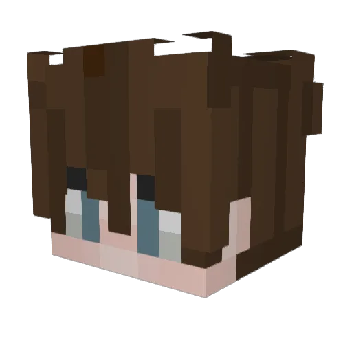 Jocoed Minecraft avatar head, 3D render