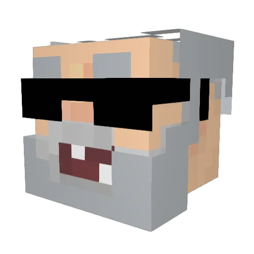 Jocona Minecraft avatar head, 3D render