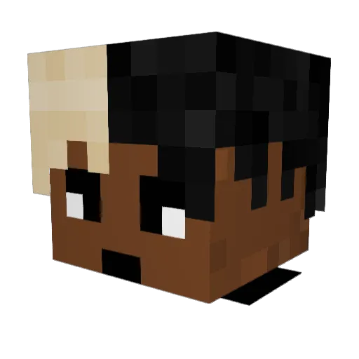 Jocos_ Minecraft avatar head, 3D render