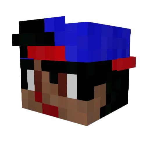 JodanPlays Minecraft avatar head, 3D render