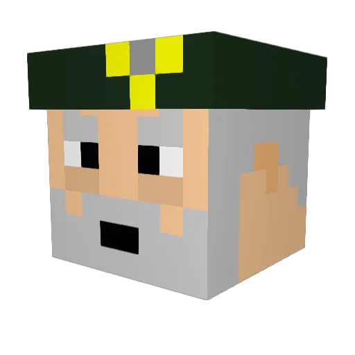 Jodd Minecraft avatar head, 3D render