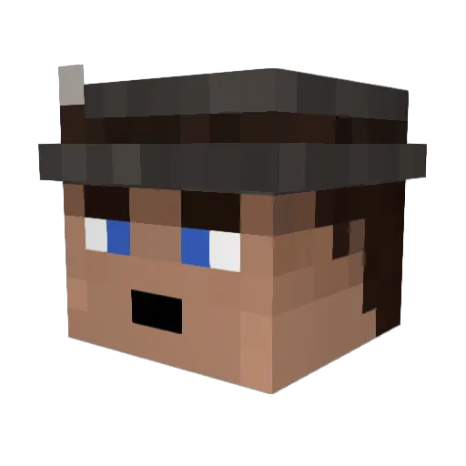 Joddlern Minecraft avatar head, 3D render