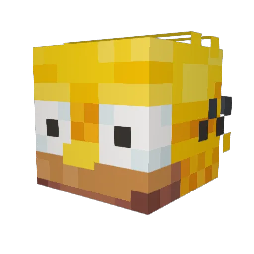 Jodeles Minecraft avatar head, 3D render