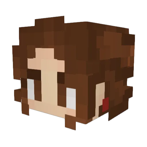 Jodelle Minecraft avatar head, 3D render