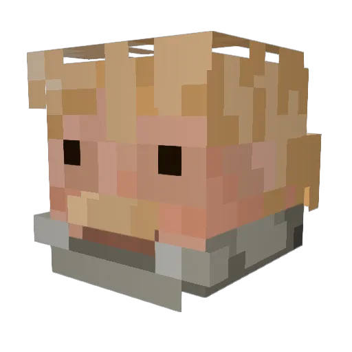 Jodi_Wan_Kenobi Minecraft avatar head, 3D render