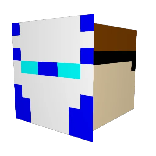 Jodieross Minecraft avatar head, 3D render