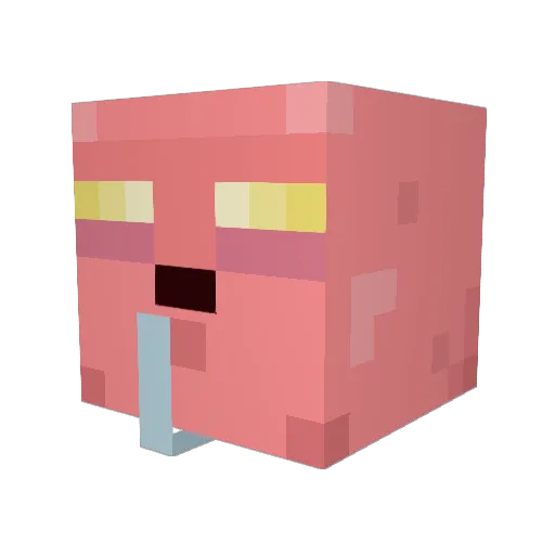 Jodopo Minecraft avatar head, 3D render