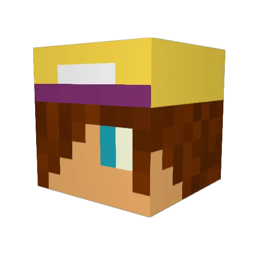 Jodude111 Minecraft avatar head, 3D render
