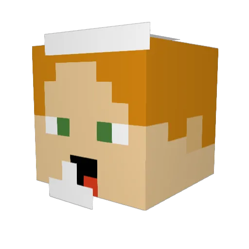 Joe050709 Minecraft avatar head, 3D render