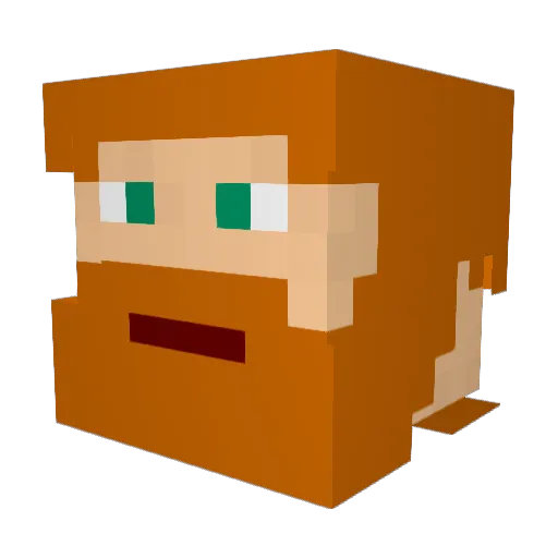 Joe1349 Minecraft avatar head, 3D render