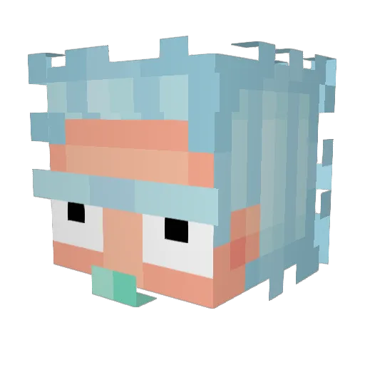 JoeBang Minecraft avatar head, 3D render