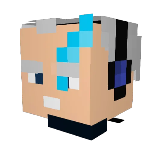 JoeBidenPVPYT Minecraft avatar head, 3D render