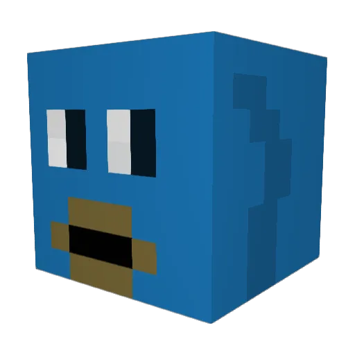 JoeBored Minecraft avatar head, 3D render