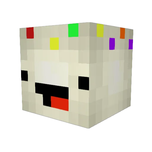 JoeCaCa Minecraft avatar head, 3D render